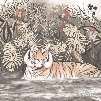Tiger in the jungle